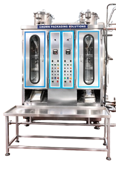 DOUBLE HEAD CLOSED BODY MILK PACKING MACHINE(MODEL: CR-L-1000 DH CLOSED BODY)